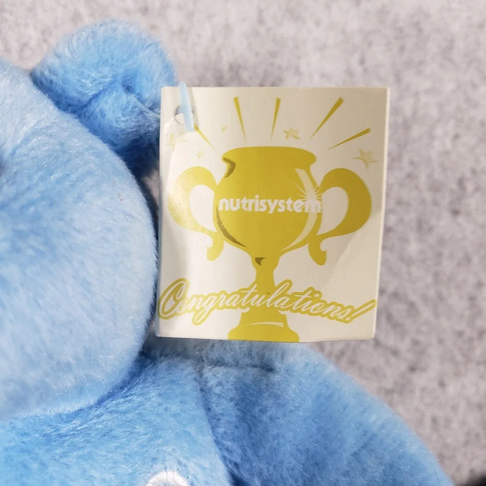 Nutrisystem 30 lb Community Bear Plush Blue Milestone‎ Y2K Retro Mascot Stuffed